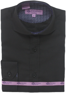 BOYS DRESSY SHIRTS (LONG SLEEVE) 2502505- BLACK